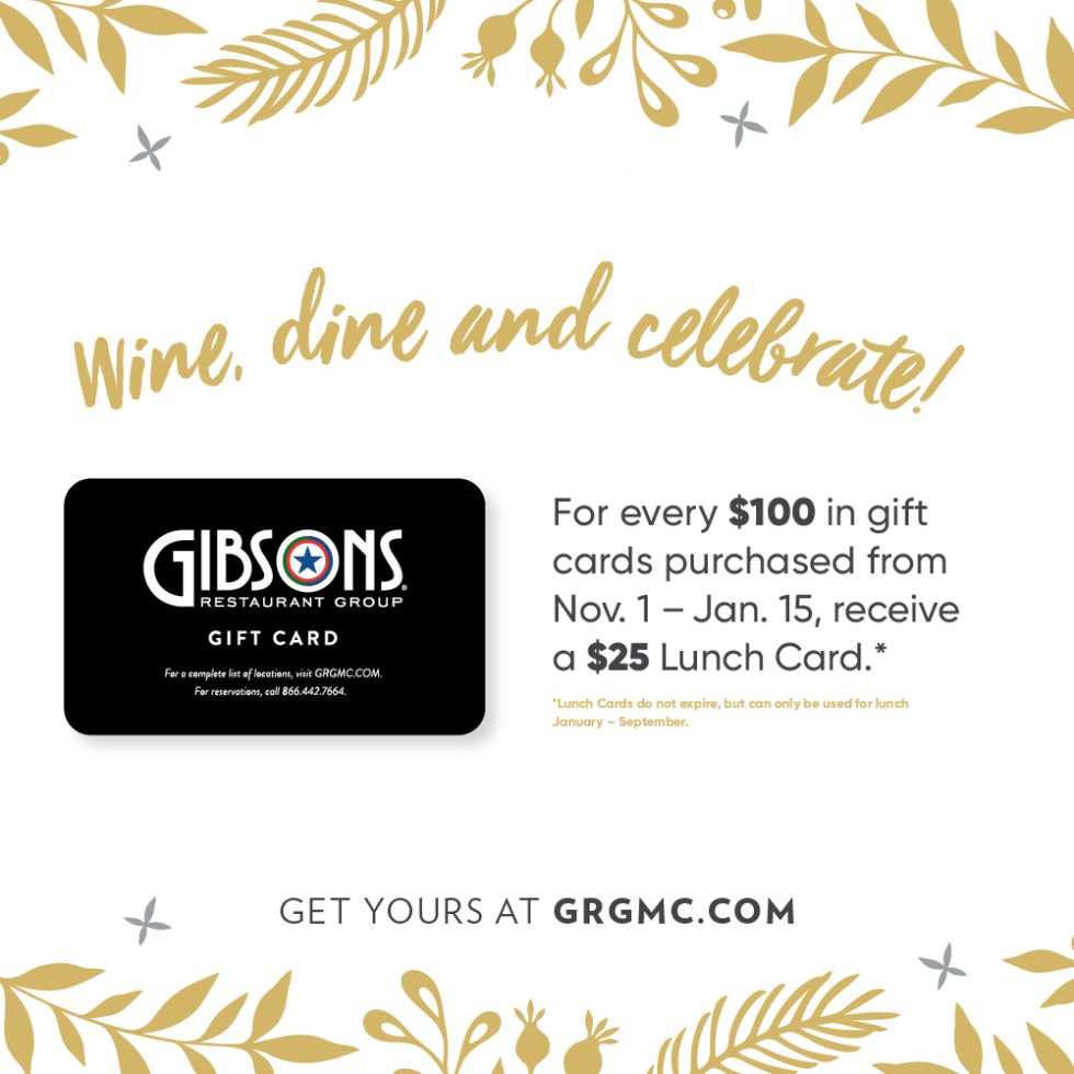 Gibsons Restaurant Gift Cards Gibsons Restaurant Group