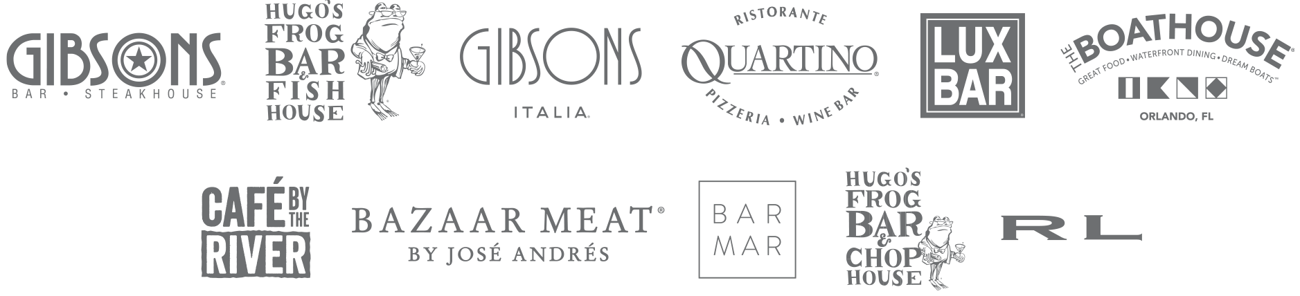 Trust Bar with Gibsons Restaurant Group Logos
